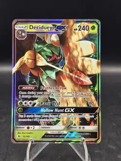 Pokemon TCG Decidueye GX 12/149 Sun & Moon Base Set Ultra Rare NM - Image 1