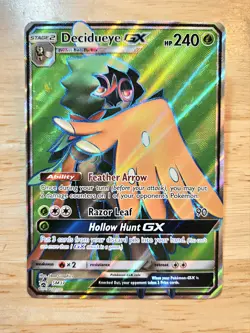Decidueye GX SM37 NM Full Art Promo Rare Pokemon Card - Image 1