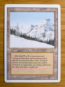 MTG Taiga Dual Land Revised Edition LP - Image 1