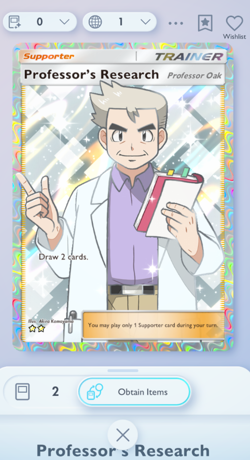 Pokemon TCG POCKET - Professor's Research Oak Full Art 2⭐, Deluxe EX, English - Image 1