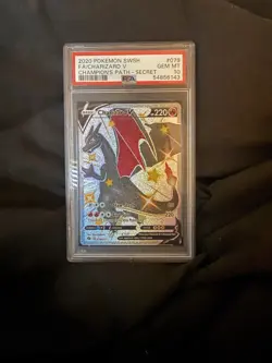 Pokemon Charizard V Champion's Path Secret Rare Full Art #079 PSA 10 Gem Mint - Image 1