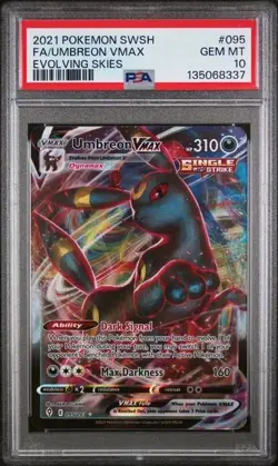 2021 Pokemon Evolving Skies Umbreon Vmax #95 PSA 10 - Image 1