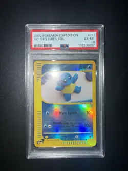 2002 Pokemon Expedition Squirtle Reverse Holo Foil #131 PSA 6 EX-MT - Image 1