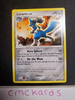 Lucario 53/127 Prerelease Staff Platinum Pokemon LP - Image 1