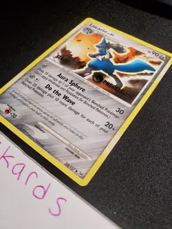 Lucario 53/127 Prerelease Staff Platinum Pokemon LP - Image 2