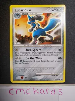 Lucario 53/127 Prerelease Staff Platinum Pokemon LP - Image 1