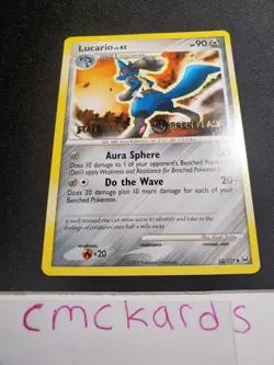 Lucario 53/127 Prerelease Staff Platinum Pokemon LP - Image 2
