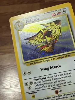 Pidgeot 8/64 LP Holo Rare Jungle Set Unlimited Edition Pokemon Card 1999 WOTC - Image 2