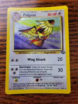 Pidgeot 8/64 LP! Holo Rare Jungle Set Unlimited Edition Pokemon Card 1999 WOTC - Image 1
