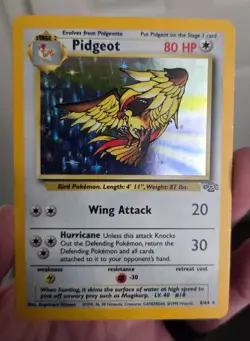 Pidgeot 8/64 LP Holo Rare Jungle Set Unlimited Edition Pokemon Card 1999 WOTC - Image 1