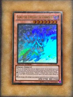 Yugioh Gorz the Emissary of Darkness GLD5-EN024 Gold Ghost Rare LP - Image 1