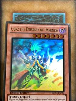 Yugioh Gorz the Emissary of Darkness GLD5-EN024 Gold Ghost Rare LP - Image 4