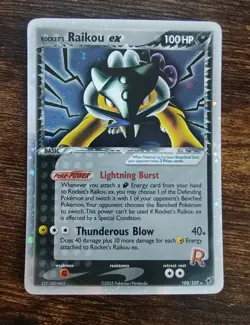 Rocket's Raikou Ex 108/107 Secret Rare Ultra Rare Pokemon Ex Deoxys - Image 1