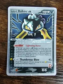 Rocket's Raikou Ex 108/107 Secret Rare Ultra Rare Pokemon Ex Deoxys - Image 1