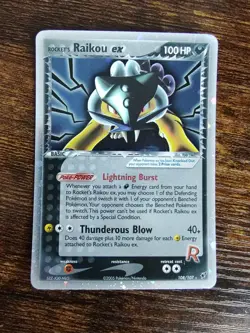 Rocket's Raikou Ex 108/107 Secret Rare Ultra Rare Pokemon Ex Deoxys - Image 2