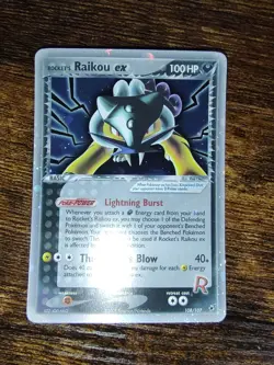 Rocket's Raikou Ex 108/107 Secret Rare Ultra Rare Pokemon Ex Deoxys - Image 3