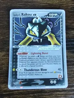 Rocket's Raikou Ex 108/107 Secret Rare Ultra Rare Pokemon Ex Deoxys NM - Image 1