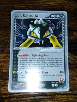 Rocket's Raikou Ex 108/107 Secret Rare Ultra Rare Pokemon Ex Deoxys NM - Image 2