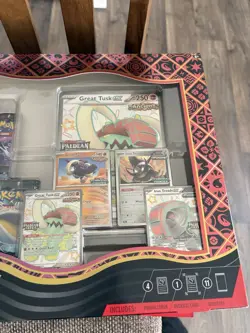 4x Pokemon TCG Paldean Fates Great Tusk ex and Iron Treads ex Premium Collection - Image 2