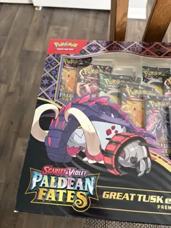 4x Pokemon TCG Paldean Fates Great Tusk ex and Iron Treads ex Premium Collection - Image 4