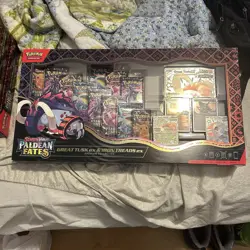 4x Pokemon TCG Paldean Fates Great Tusk ex and Iron Treads ex Premium Collection - Image 1