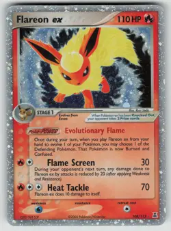 Pokemon Flareon ex Ultra Rare Holo Delta Species 108/113 HP - Image 1