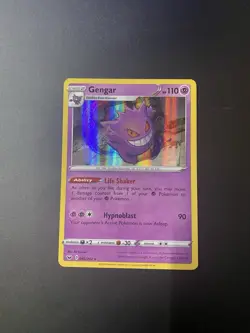 Pokemon TCG Gengar 085/202 Swsh01: Sword & Shield Base Set Holo Rare NM - Image 1