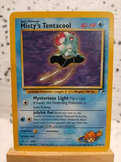 Pokemon TCG Misty's Tentacool Gym Heroes 32/132 Regular Rare Card - Image 1
