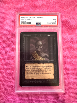 Magic the Gathering MtG Beta Pestilence PSA Graded 7 - Image 1
