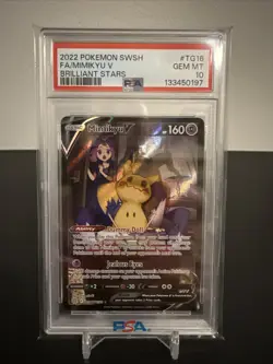 2022 Pokemon SWSH Brilliant Stars Mimikyu V Trainer Gallery #TG16/TG30 PSA 10 - Image 1