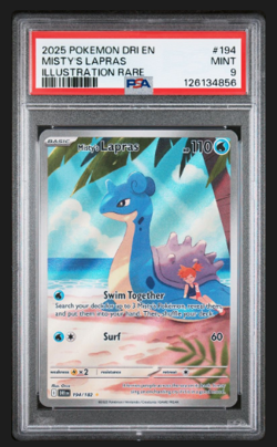 2025 POKEMON #194 MISTY'S LAPRAS | ILLUSTRATION RARE | PSA 9 - Image 1