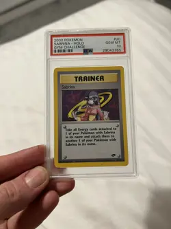 PSA 10 Sabrina Holo Rare #20/132 Gem Mint Pokemon Gym Challenge Trainer Card - Image 1