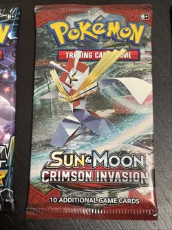 2 Pokemon TCG Sun and Moon Lost Thunder Booster Packs. 1 S&M Crimson Invasion!! - Image 3