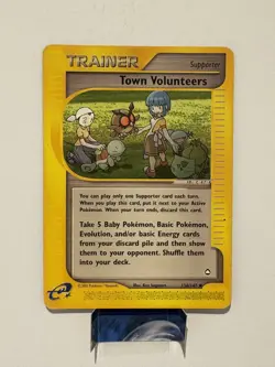 TOWN VOLUNTEERS 136/147 POKEMON CARD (AQUAPOLIS SET) LP- - Image 1