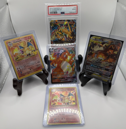 Pokemon 5x Card Lot of Charizards Modern, Includes 2x Dmg, 1x Mod Play, & 2x NM - Image 1