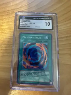 Yu-Gi-Oh! Polymerization CGC 1 0 LOB-059 Super Rare - Image 1