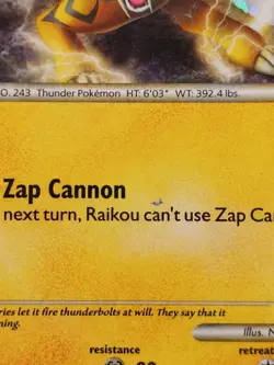 2010 Pokemon TCG Raikou HGSS19 Hgss Black Star Promo Card Holo LP - Image 5
