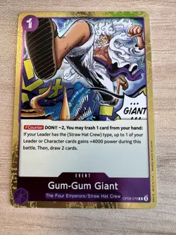 Gum-Gum Giant One Piece TCG Card Game NM - Image 1