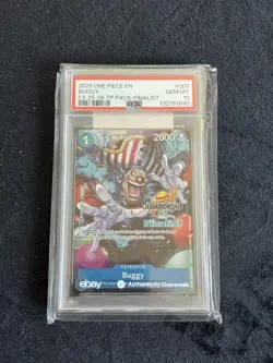 ONE PIECE CHAMPION 25-26 TOP PLAYER FINALIST #003 BUGGY PSA 10 RARE ENG - Image 2