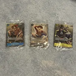 Portgas D. Ace Sabo Monkey D. Luffy Tin Promo Set One Piece Sealed - Image 1
