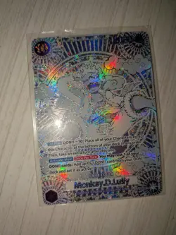 Super Rare One Piece Monkey D. Luffy SP OP05-119 SEC Holo (Silver) English - Image 1