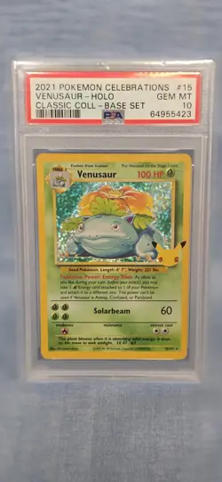 2021 POKEMON CELEBRATIONS CLASSIC COLL #15 VENUSAUR-HOLO PSA 10 - Image 1