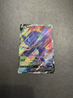 Pokemon Card Sableye V 194/202 Sword & Shield Full Art Base Set Near Mint - Image 1