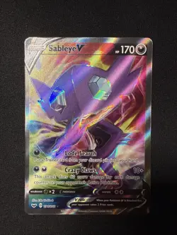 Pokemon TCG Sableye V 194/202 Sword & Shield Base Full Art NM - Image 1