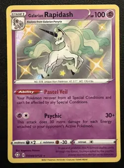 Galarian Rapidash SV048/SV122 Shiny Holo Rare Shining Fates Pokemon Card - NM - Image 1