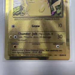 Celebrations Pikachu Gold Metal Card 58/102 UPC Ulta Premium Coll Promo Pokemon - Image 2