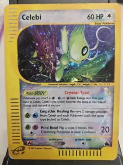 Pokemon Card-Celebi-145/144-Skyridge-Holo-ENG-Crystal-LP - Image 1