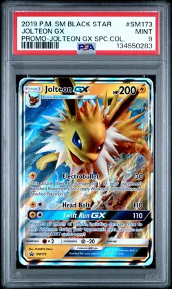 2019 Pokemon Black Star Promo Special Collection # SM173 Jolteon GX PSA 9 Card! - Image 1