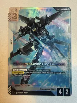 Grahams Union Flag Custom LR GD03-069 Gundam TCG Card Foil Steel Requiem English - Image 1