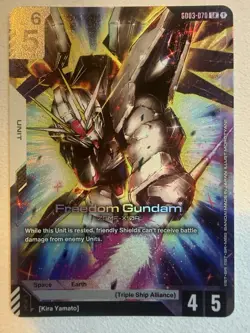 Freedom Gundam LR GD03-070 Gundam TCG Card Foil Steel Requiem English - Image 1